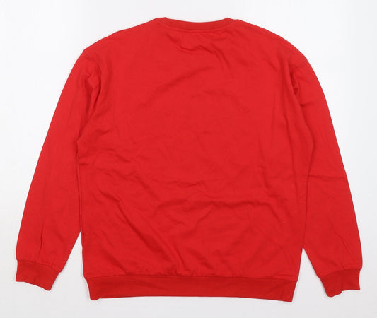 Dunnes Womens Red  Cotton Pullover Sweatshirt Size S  Pullover - Santa's List Christmas