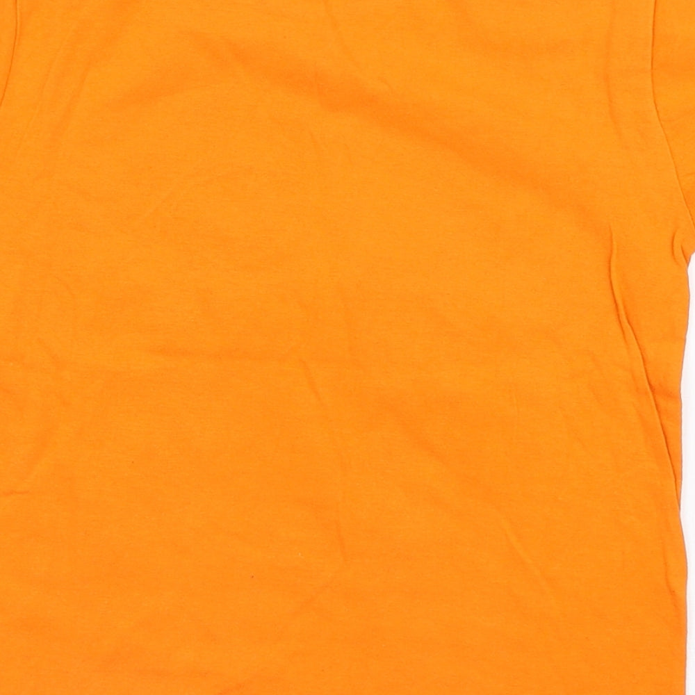 St Bernard Boys Orange 100% Cotton Jersey T-Shirt Size 7-8 Years Round Neck Pullover - Octopus
