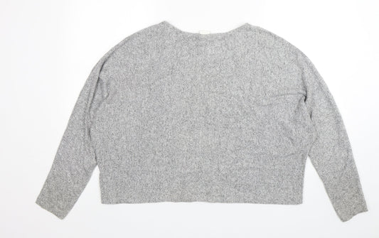 H&M Womens Grey Polyester Pullover Sweatshirt Size M Pullover