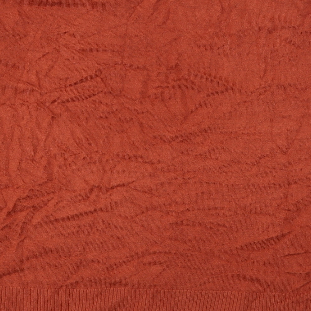 TU Womens Brown Crew Neck Viscose Pullover Jumper Size 16