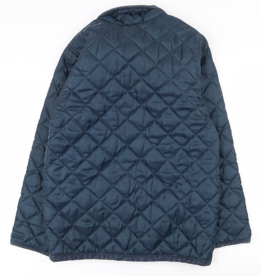 Mens UK Size XS Fastrack Blue Quilted Coat