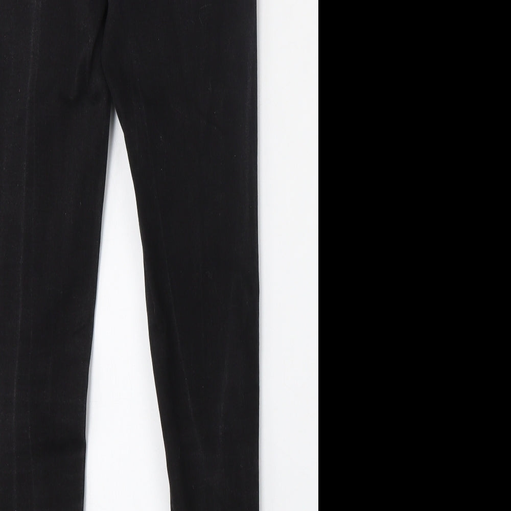 Denim & Co. Womens Black Cotton Skinny Jeans Size 10 L28 in Regular Button