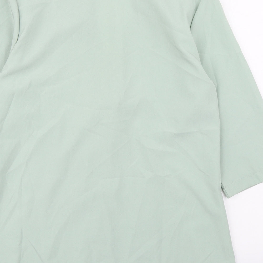 SheIn Womens Green Overcoat Jacket Size M Button