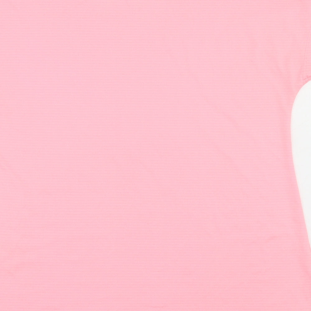 Dunnes Stores Womens Pink Polyester Basic T-Shirt Size S Round Neck