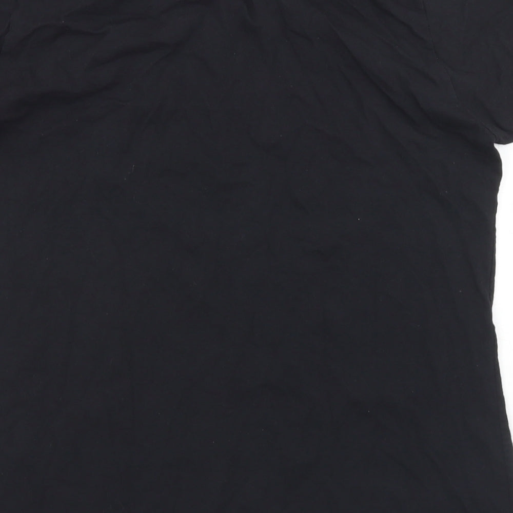 Womens UK Size XL Fruit of the Loom Black Basic T-Shirt