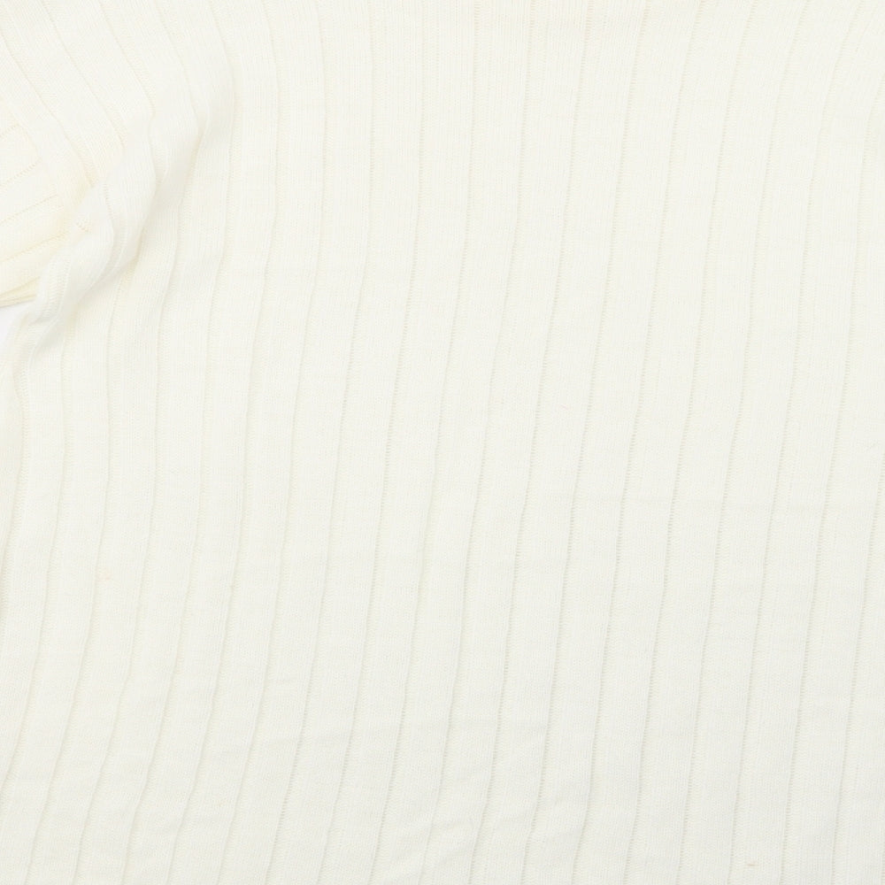 Womens UK Size M Boohoo Ivory Tunic Jumper