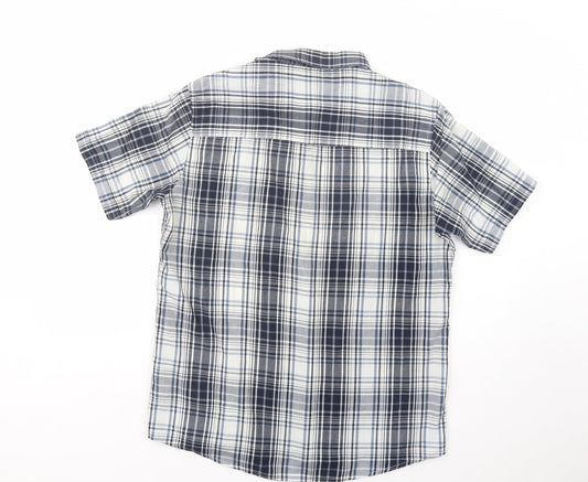 Mens UK Size M Originals Blue Button-Up Short Sleeve Casual Shirt