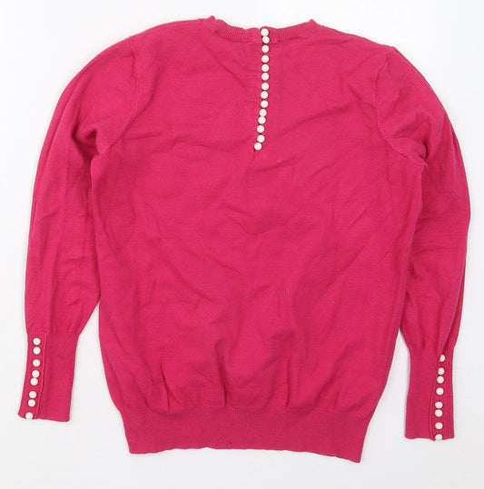 Womens UK Size M Savoir Pink Pullover Jumper