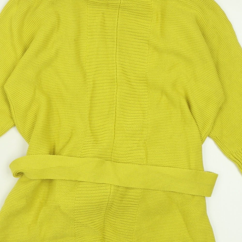 Womens UK Size 8 Debenhams Yellow Cardigan Jumper