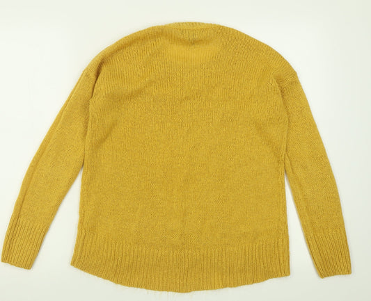 Womens UK Size S New Look Yellow Pullover Jumper
