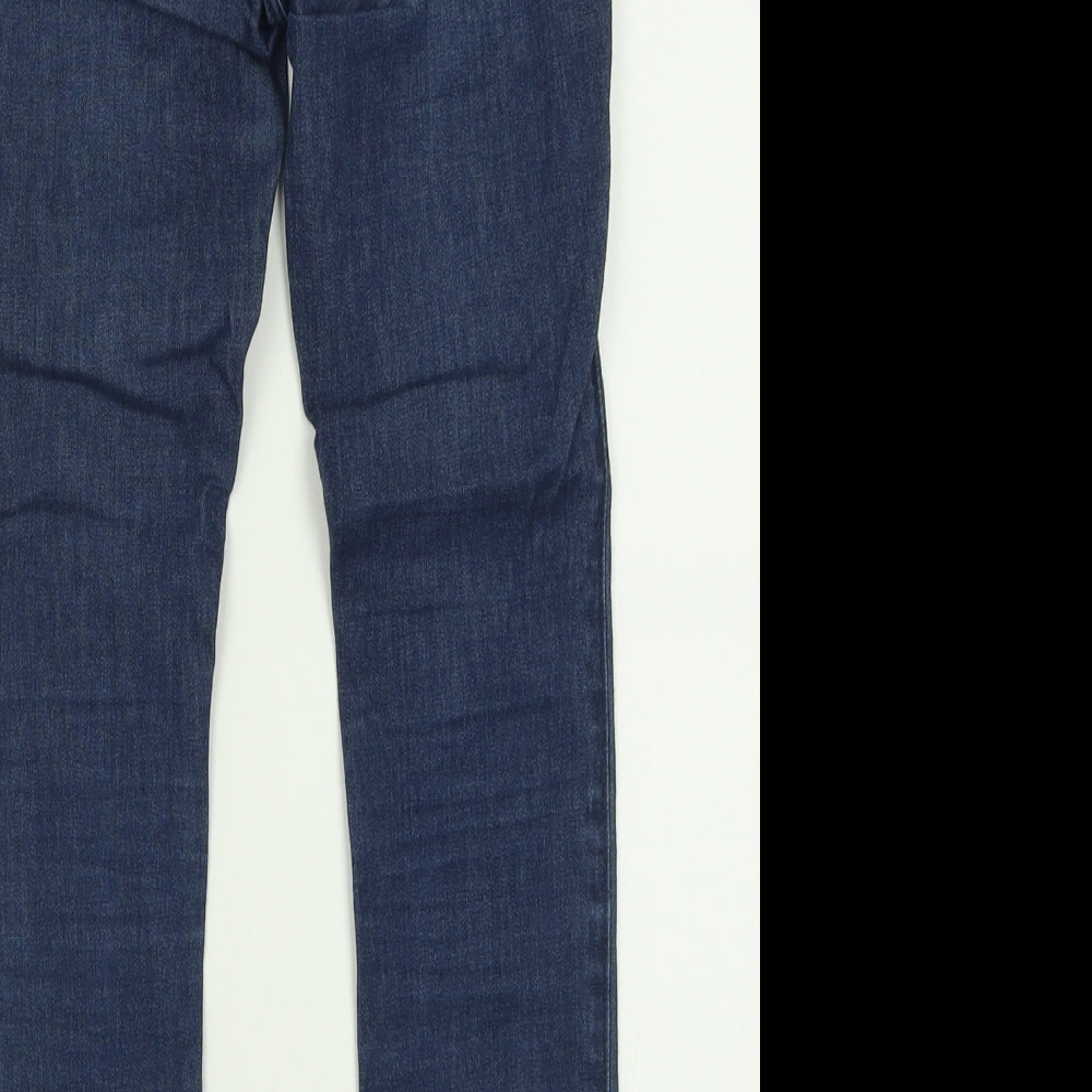 Hollister Womens Blue Cotton Skinny Jeans Size 25 in L27 in Regular Button