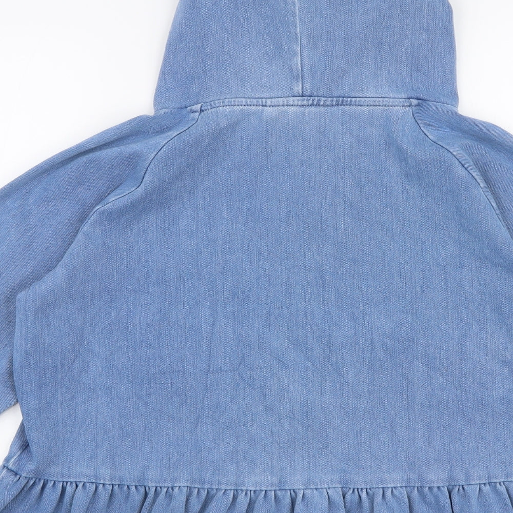 Womens UK Size XS NEXT Blue Pullover Hoodie