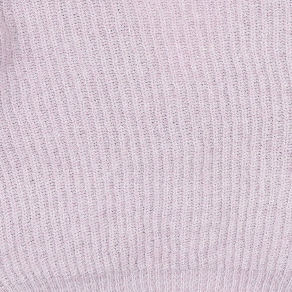 Primark Womens Purple V-Neck Acrylic Cardigan Jumper Size 2XS
