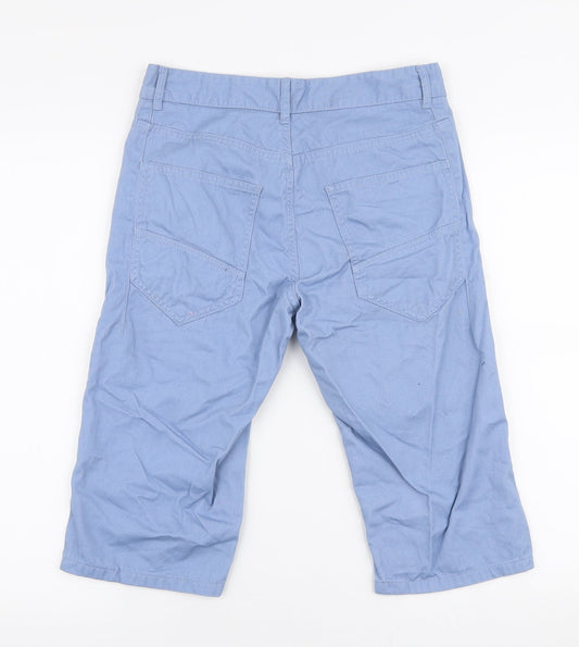 Cedar Wood State Mens Blue  Cotton Chino Shorts Size 28 in L14 in Regular Zip