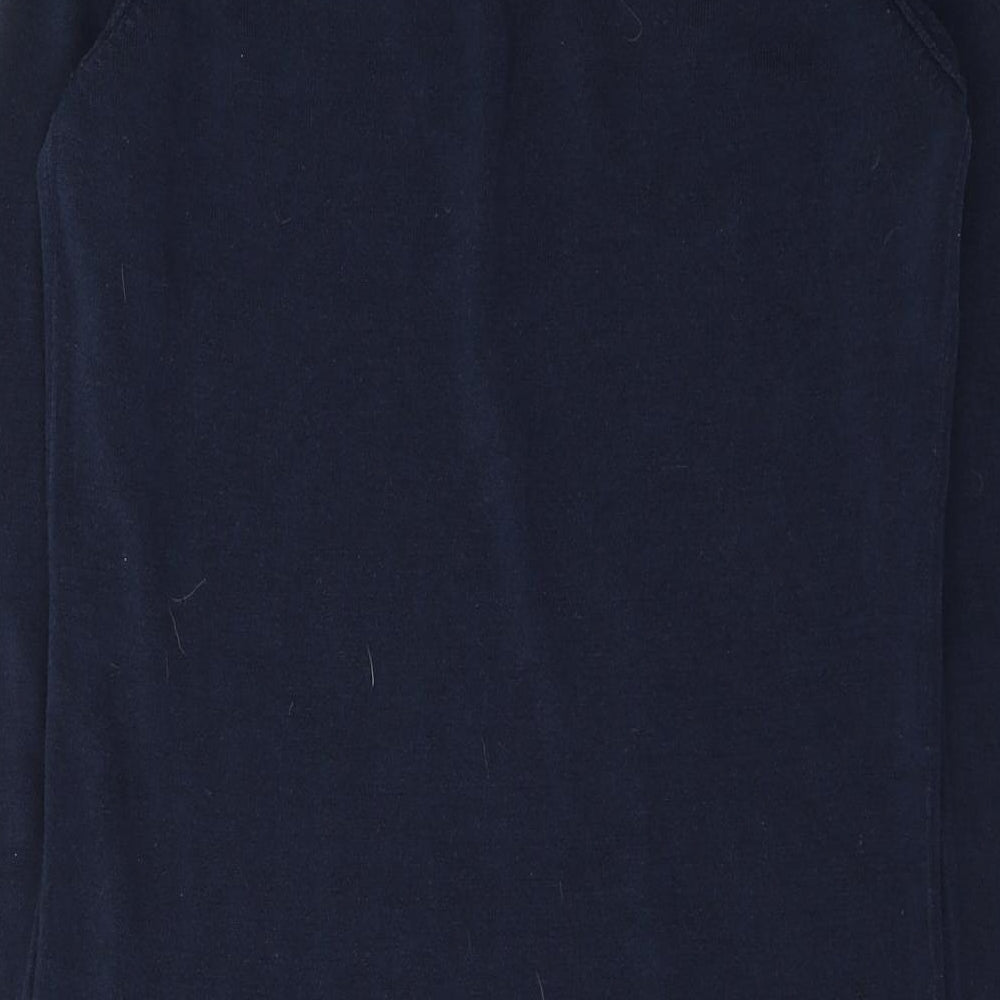 TU Womens Blue Acrylic Jacket Dress Size 10 V-Neck Pullover