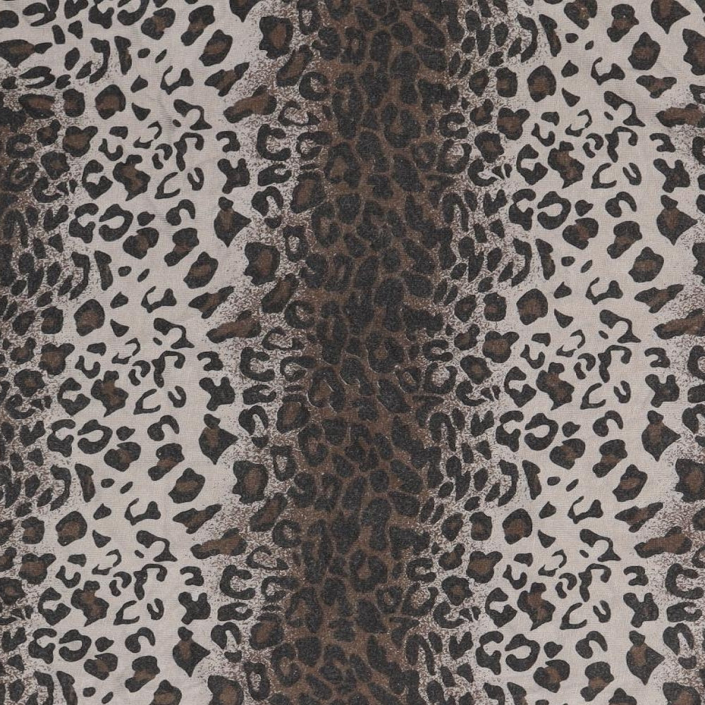 BLUE VANILLA Womens Brown Animal Print Cotton Jersey Blouse Size S Round Neck