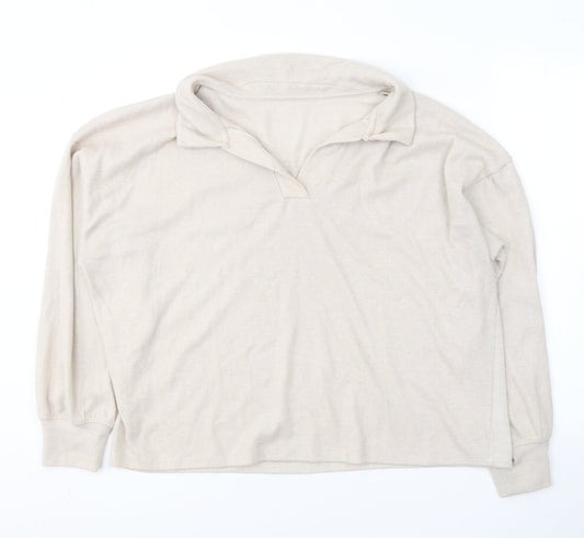 Womens UK Size L Dunnes Stores Beige Pullover Jumper