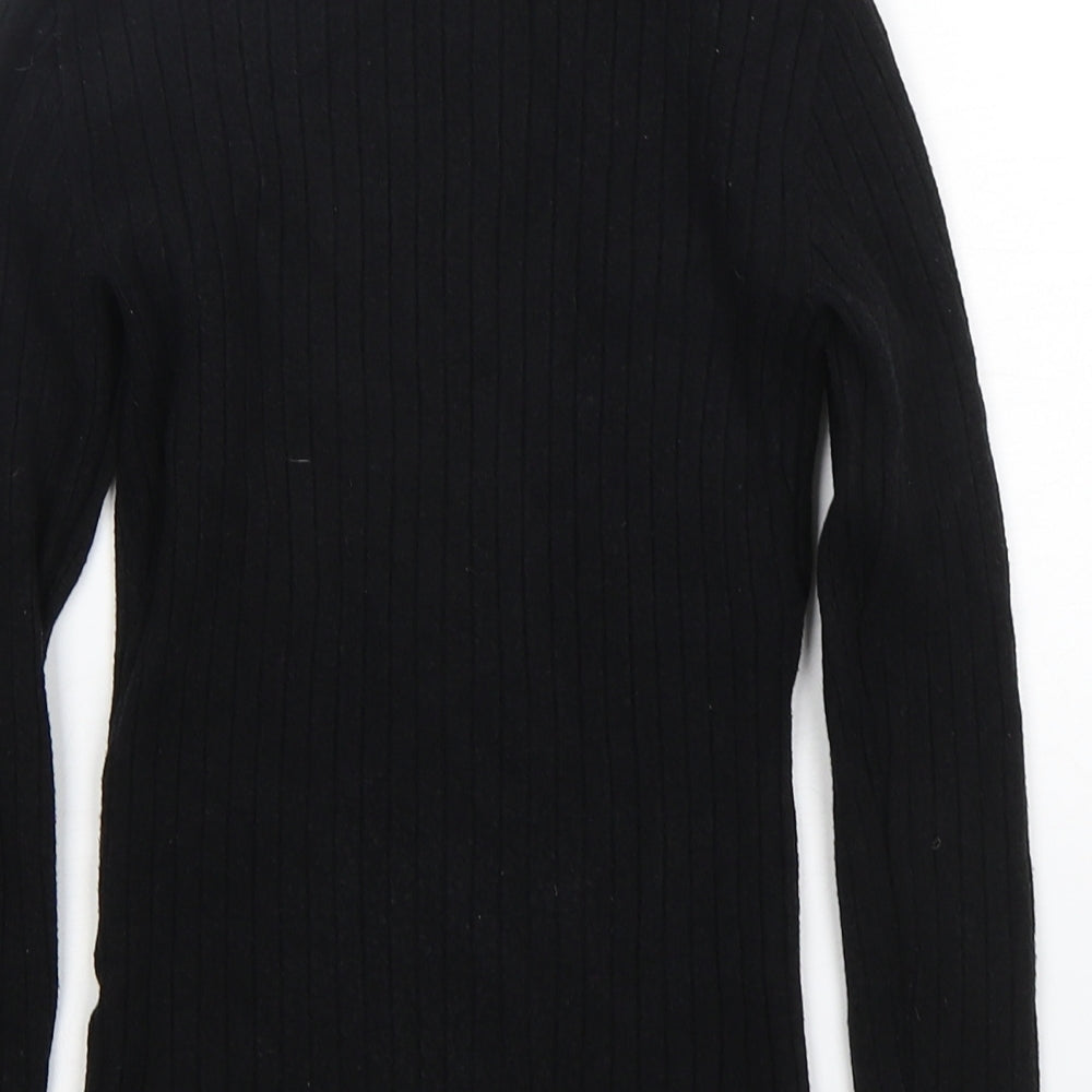 Primark Womens Black Mock Neck Viscose Pullover Jumper Size 6