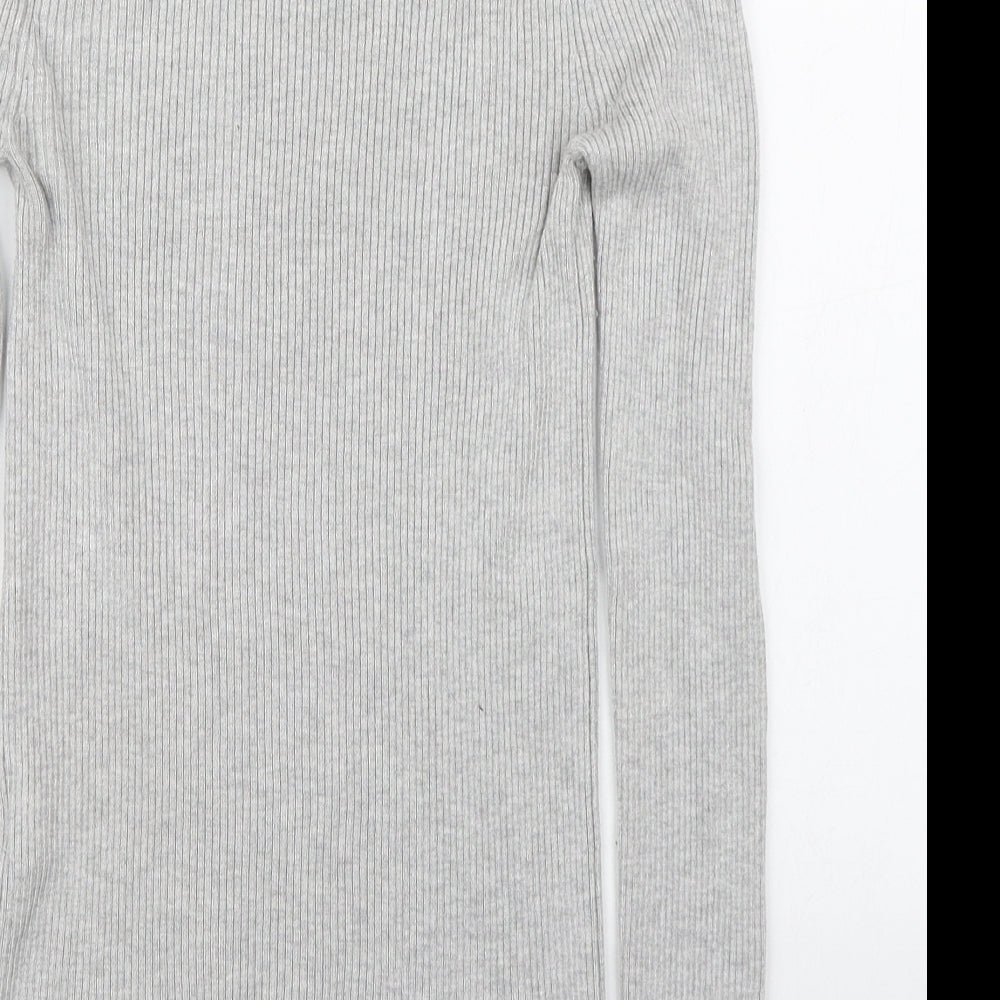 Primark Womens Grey Round Neck Viscose Pullover Jumper Size 8