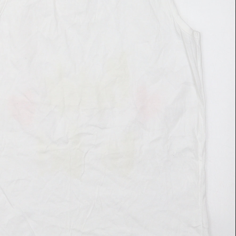 Womens UK Size M Adore White Basic Tank