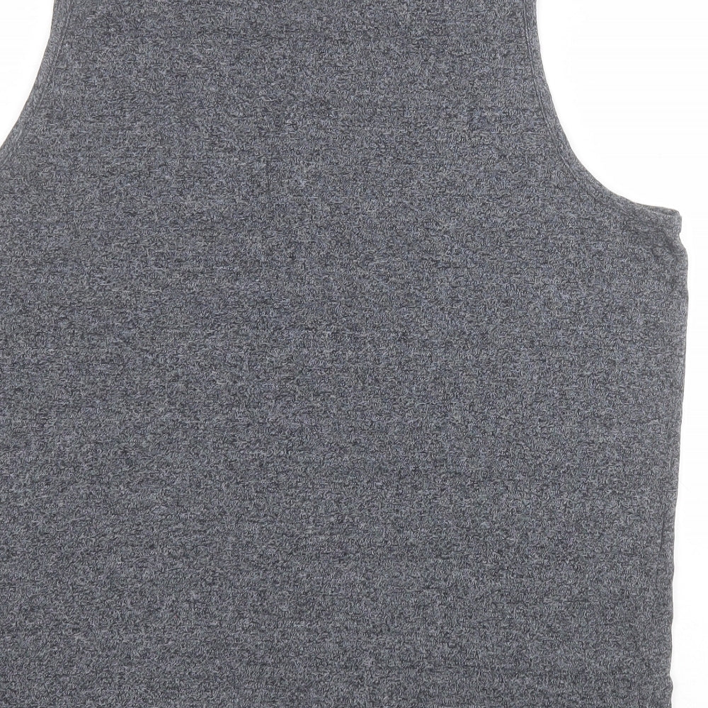 Peacocks Mens Grey Polyester Basic T-Shirt Size XL Round Neck Pullover