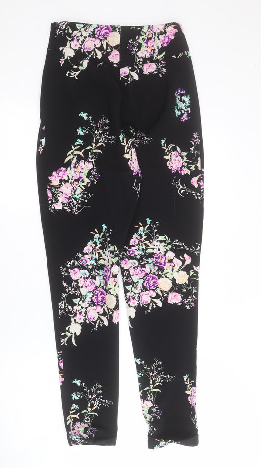 Womens UK Size 6 Missguided Regular Fit Carrot Black Trousers