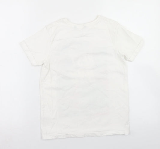 George Boys White Cotton Basic T-Shirt Size 9-10 Years Crew Neck - Best Bro