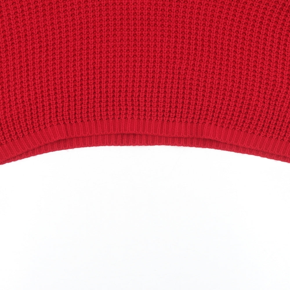 Womens UK Size M PRETTYLITTLETHING Red Pullover Jumper