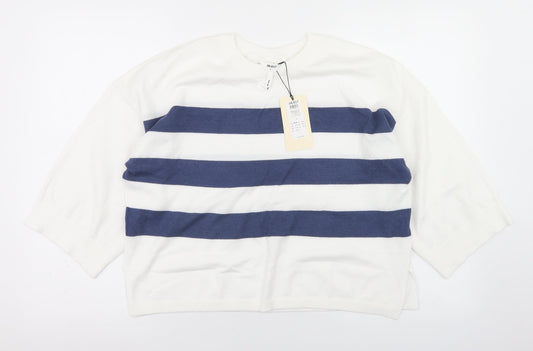 Womens UK Size L Object White Pullover Jumper