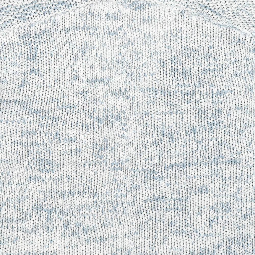 Brand and care label for Gap women’s white v-neck cotton cardigan jumper, size L