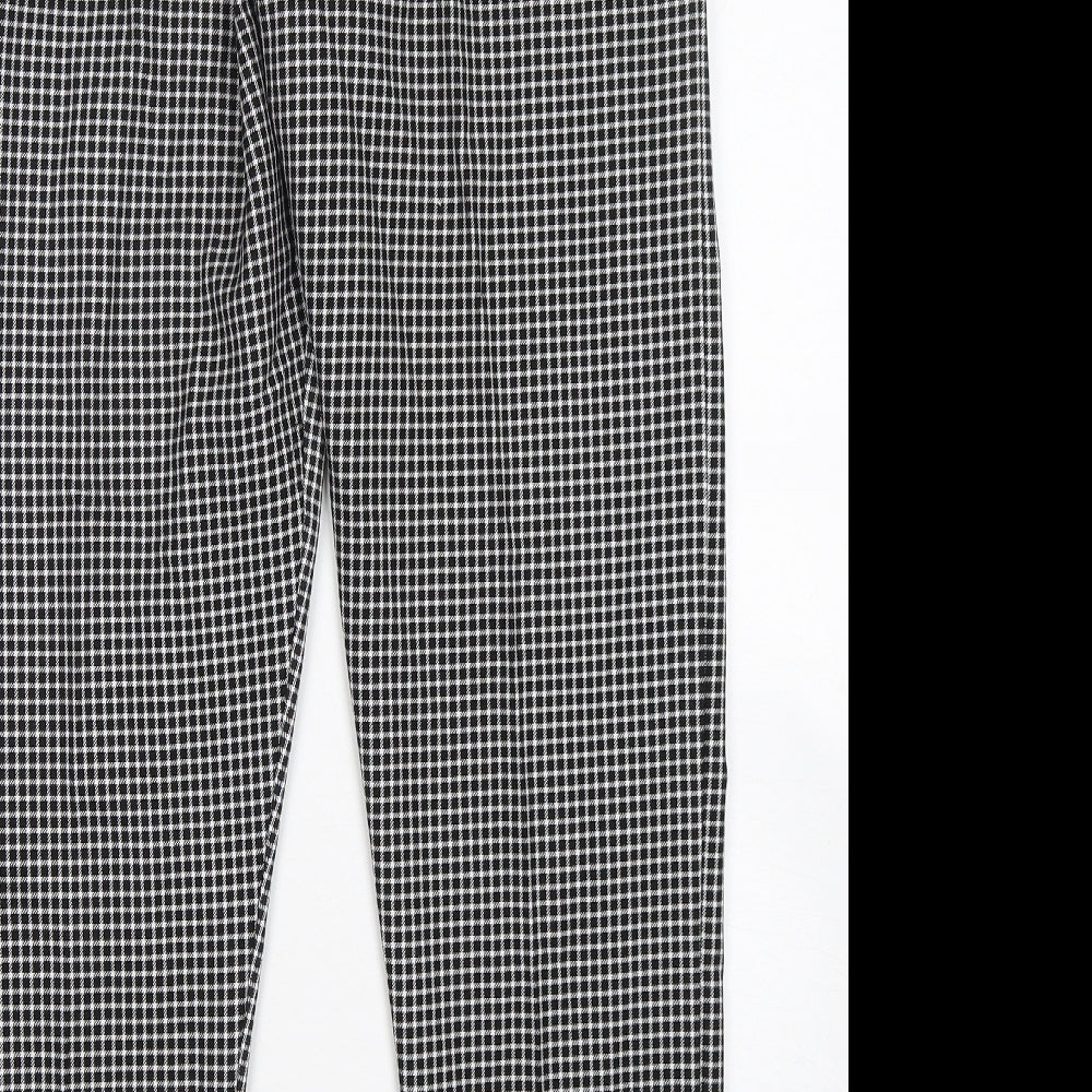 BoohooMAN Mens Multicoloured Check Polyester Trousers Size M L29 in Regular Button