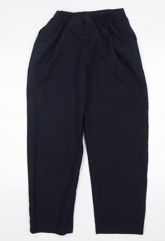 Womens UK Size 16 Preworn Regular Fit Blue Trousers