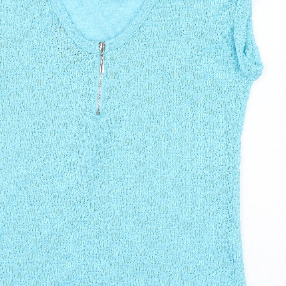 Womens UK Size 8 New Look Blue Basic T-Shirt