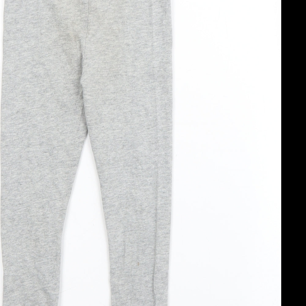Gap Girls Grey Cotton Pedal Pusher Trousers Size 3 Years Regular