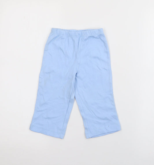 Carters Baby Blue Cotton Jogger Trousers Size 12 Months