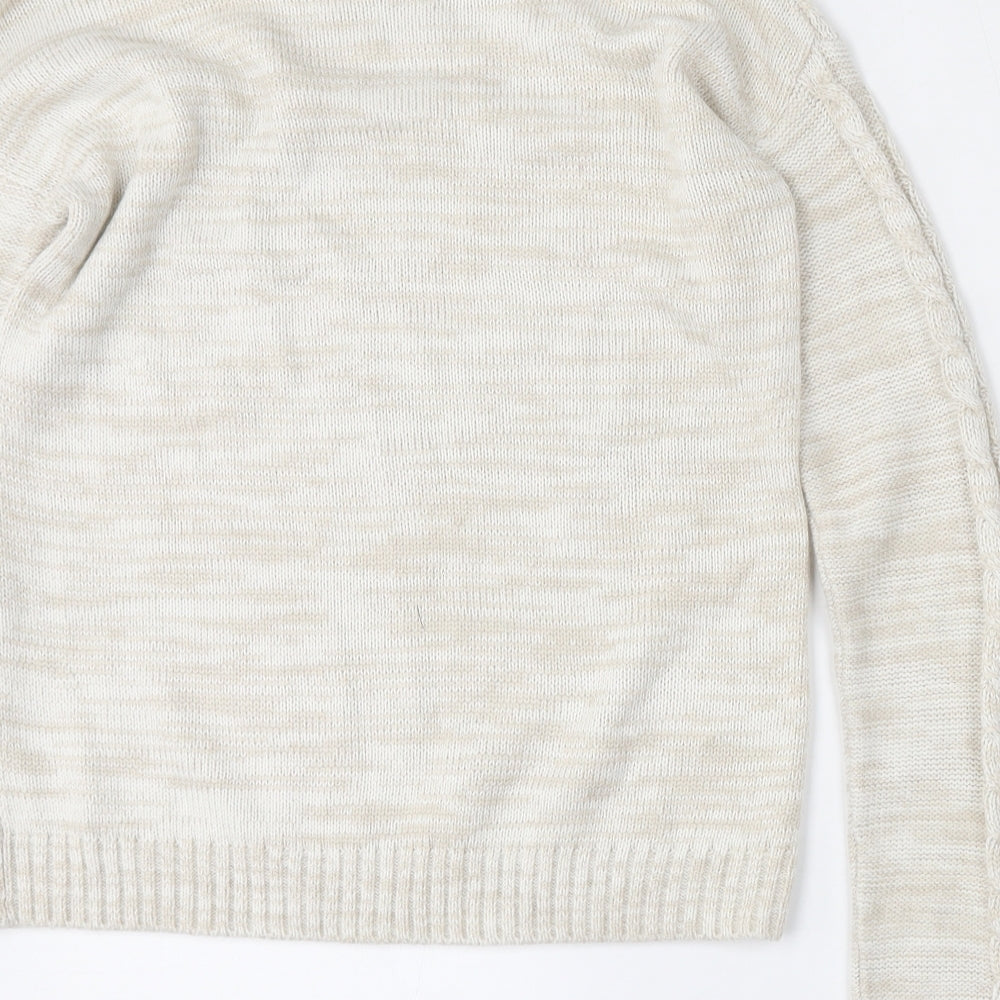 Womens UK Size S Matalan Beige Pullover Jumper