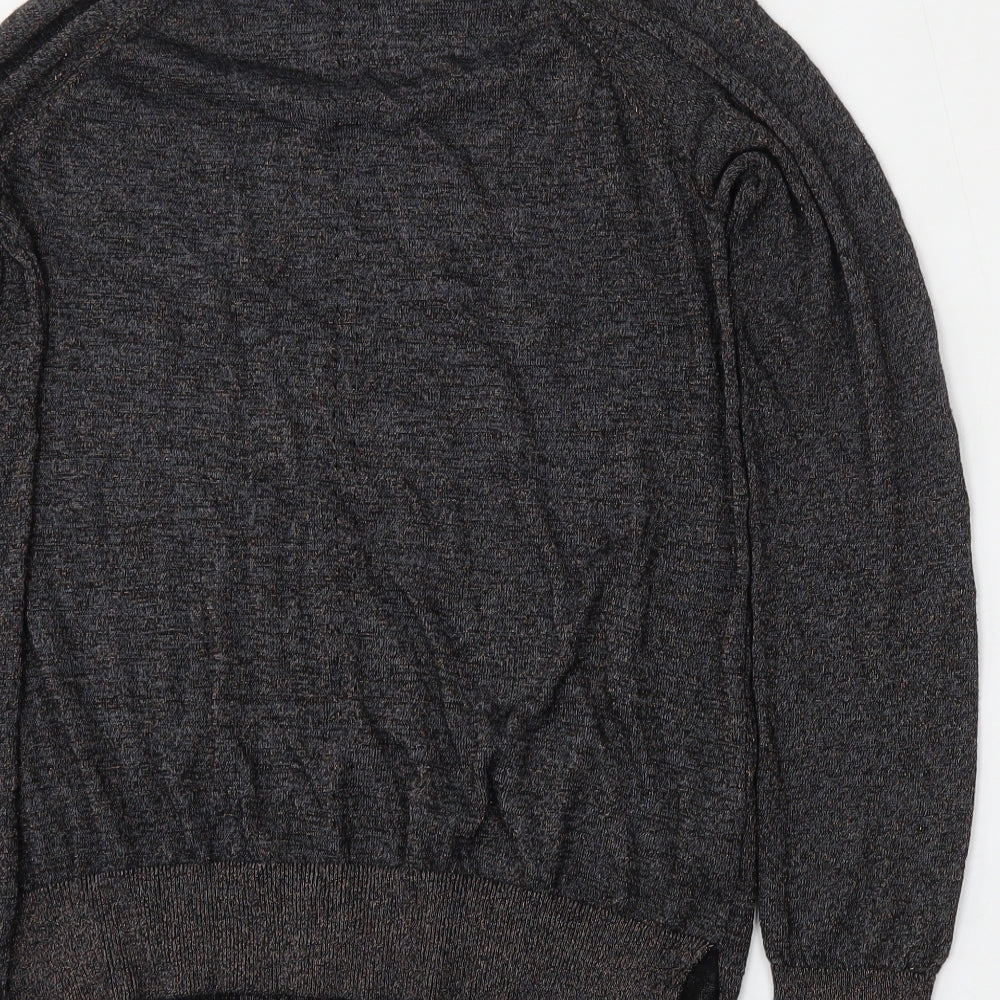 F&F Womens Black Round Neck Viscose Pullover Jumper Size 10