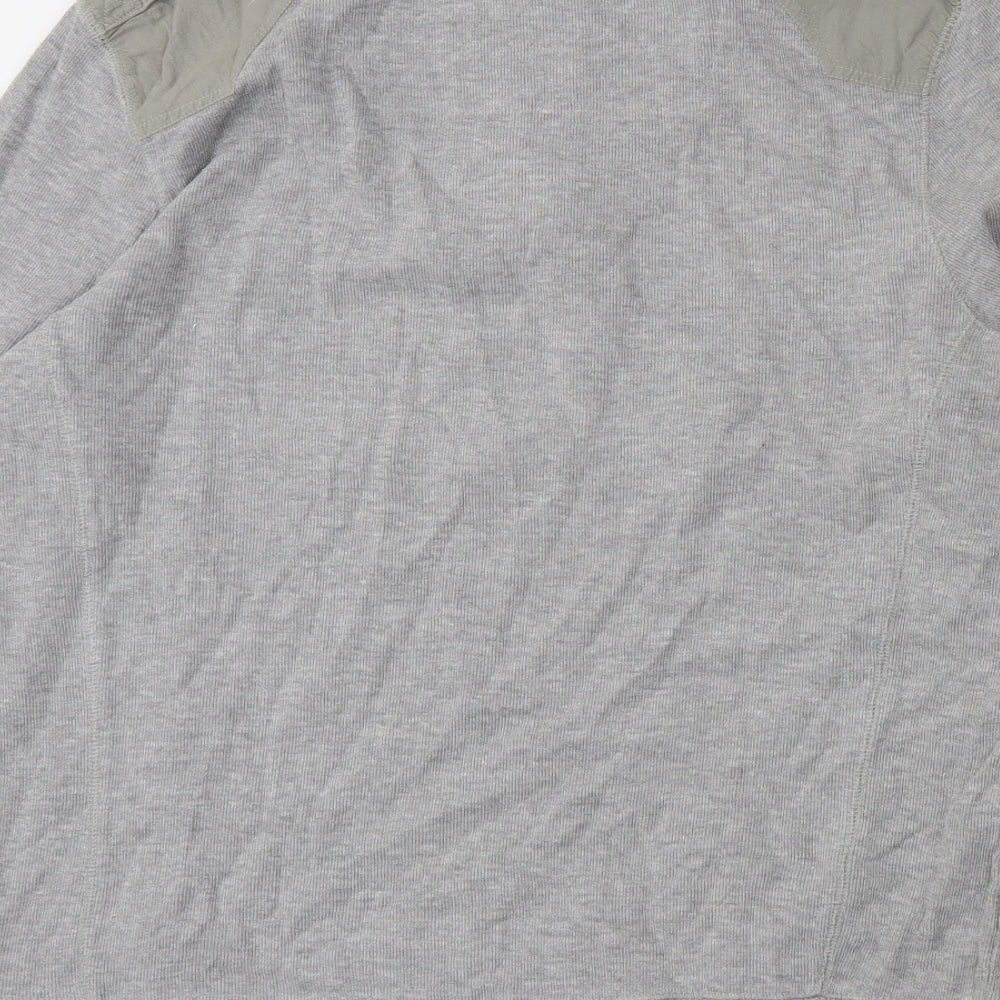 Burton Mens Grey Mock Neck Cotton Pullover Jumper Size XL