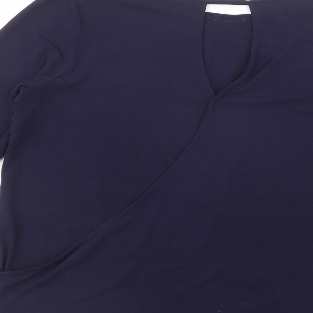 Womens UK Size 14 NEXT Blue Basic Blouse
