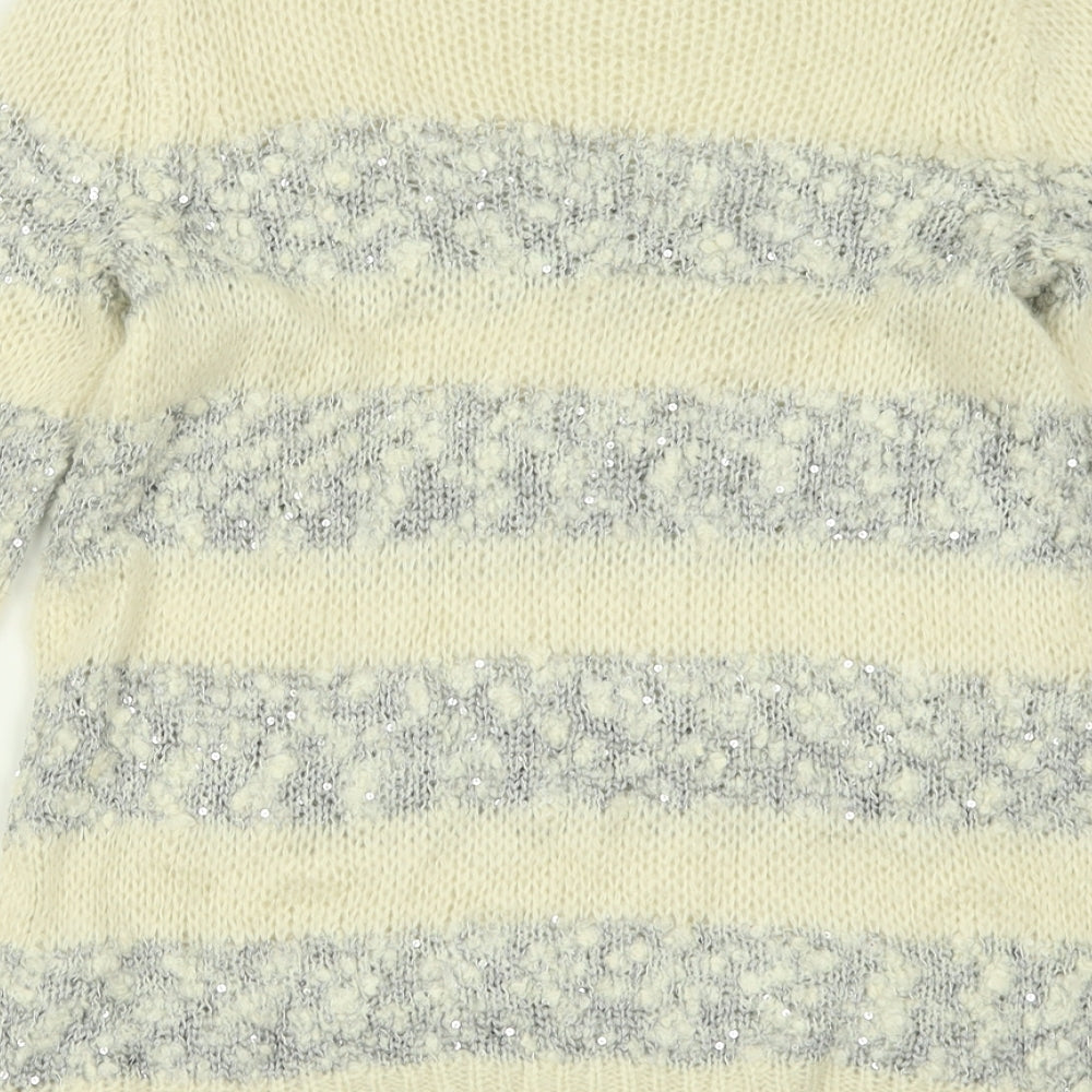 Womens UK Size 8 Topshop Ivory Pullover Jumper