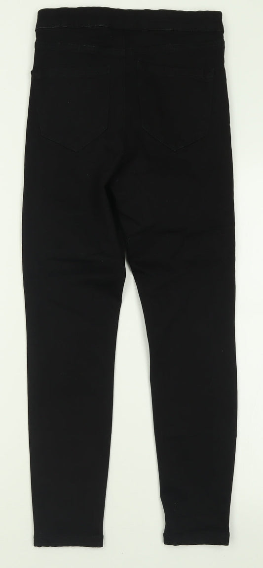 Denim & Co. Womens Black Cotton Skinny Jeans Size 10 L25 in Regular Button