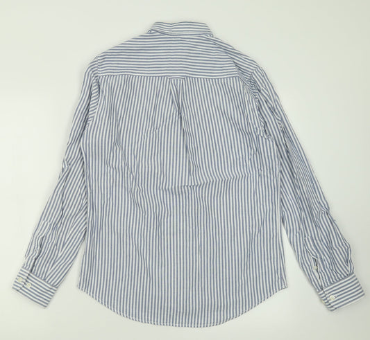 Mens UK Size M Burton Blue Button-Up Long Sleeve Casual Shirt