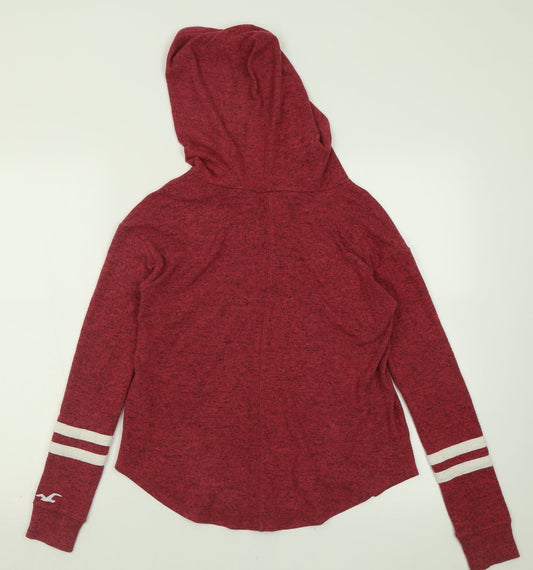 Womens UK Size XS Hollister Pink Pullover Hoodie
