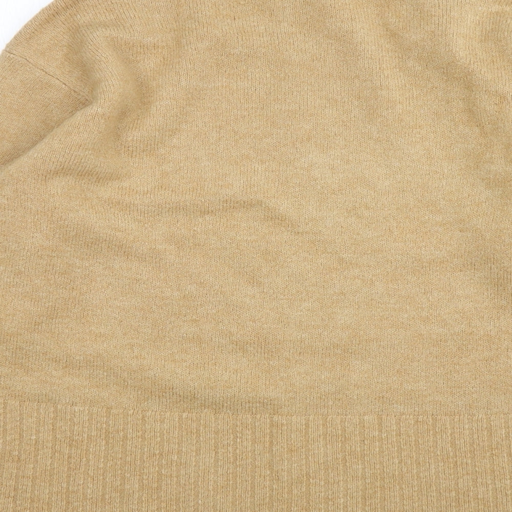 George Womens Beige High Neck Acrylic Pullover Jumper Size M