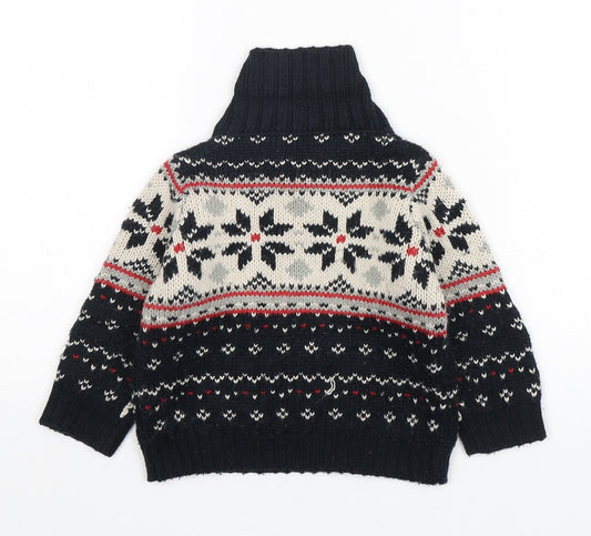 George Boys Multicoloured Fair Isle Acrylic Pullover Jumper Size 12-18 Months Pullover