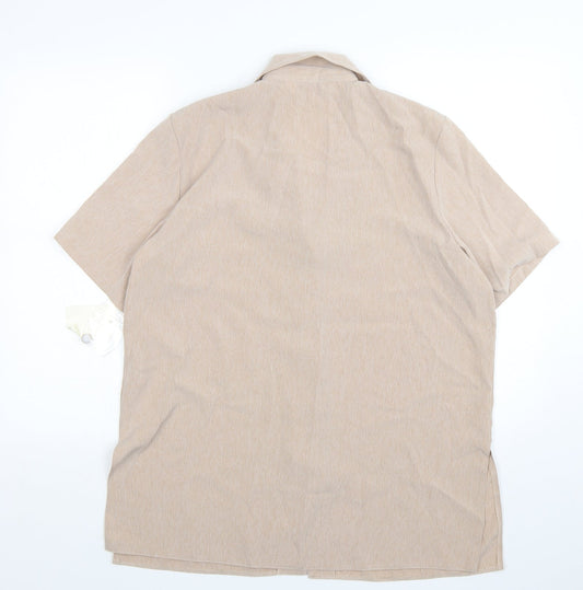 Womens UK Size 16 Bonmarché Beige Basic Button-Up