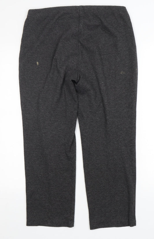 Womens UK Size 12 Marks and Spencer Regular Fit Cropped Grey Trousers