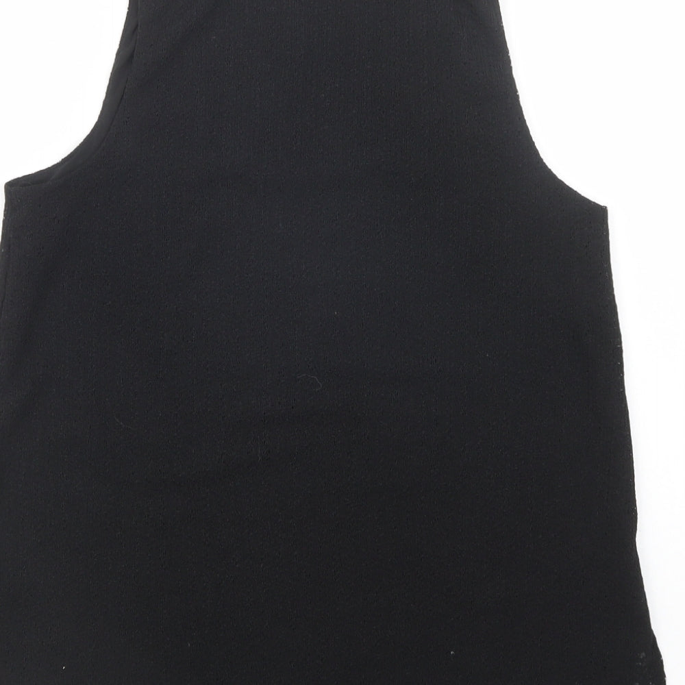 Womens UK Size S Dunnes Stores Black Basic Tank