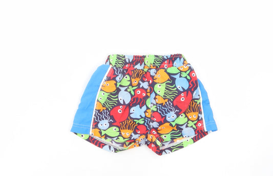 Mothercare Baby Multicoloured Geometric Nylon Cropped Trousers Size 3-6 Months - Fish Print