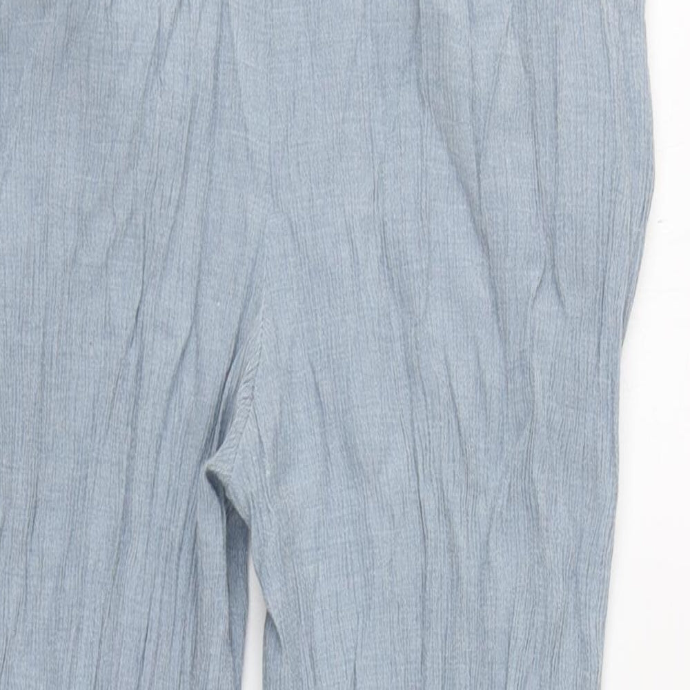 New Look Womens Blue Polyester Trousers Size 8 L22 in Regular